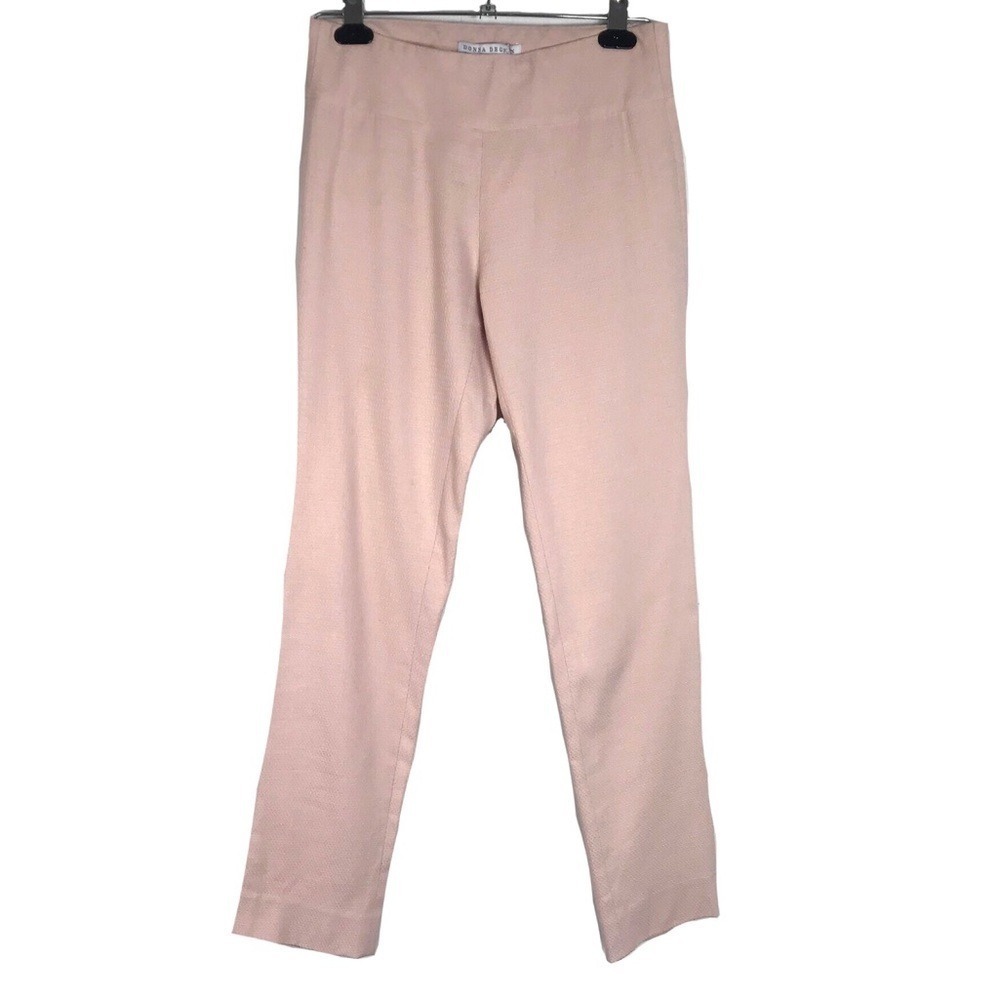 DONNA DEGNAN‎ Pink Textured Straight Leg Pants Style 4956 Size 4